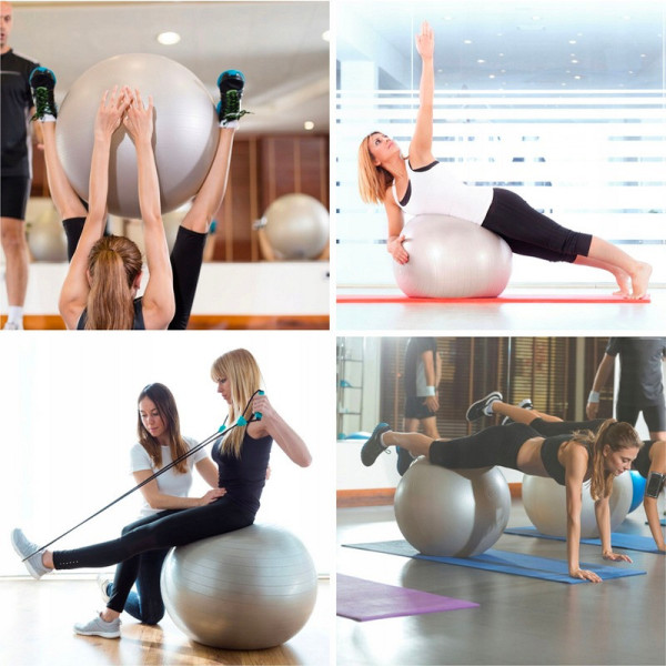 Фітбол м'яч для фітнесу HMS NE-FB-65G, сірий 65 см (NE-FB-65G)