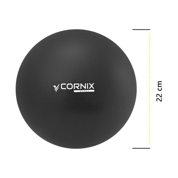М'яч для йоги MiniGYMball Cornix XR-0371, 22 см, чорний (XR-0371)