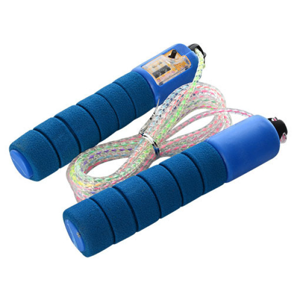 Скакалка с фомовыми ручками MS 1067 со счетчиком