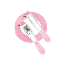 Швидкісна скакалка з лічильником EasyFit EF-1916-WP білий-рожевий (EF-1916-WP)