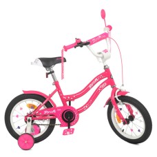 Велосипед детский PROF1 Y1492 14 дюймов, розовый