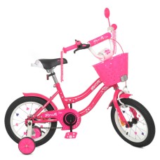 Велосипед детский PROF1 Y1492-1 14 дюймов, розовый