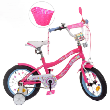Велосипед детский PROF1 Y14242-1 14 дюймов, розовый