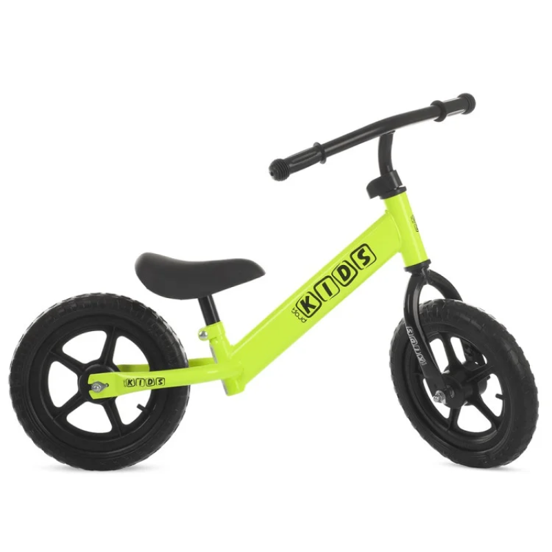 Беговел детский "KIDS" PROF1 М 5456-2 12 д. Кол EVA, пласт.обод, салат (неон)