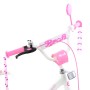 Велосипед детский PROF1 Y1825 18 дюймов, бело-розовый