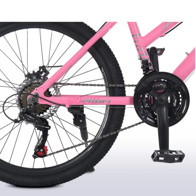 Велосипед "AIRY" PROF1 G24AIRY A24.3 24 д. Алюм.рама 15", SHIMANO 21SP, алюм.DB, CS TZ500, розовый
