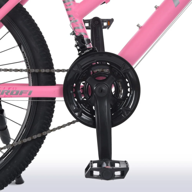 Велосипед "AIRY" PROF1 G24AIRY A24.3 24 д. Алюм.рама 15", SHIMANO 21SP, алюм.DB, CS TZ500, розовый