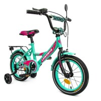 Велосипед дитячий 2-х колісний 14" 211402 Like2bike Sky, бірюзовий, рама сталь, з дзвінком