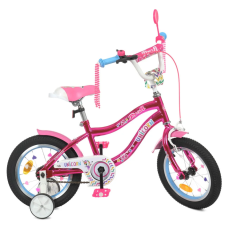 Велосипед детский PROF1 Y14242S 14 дюймов, малиновый
