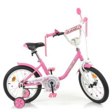 Велосипед детский PROF1 Y1681 16 дюймов, розовый