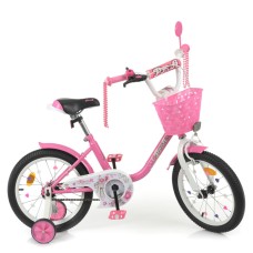 Велосипед дитячий PROF1 Y1681-1 16 дюймів, рожевий