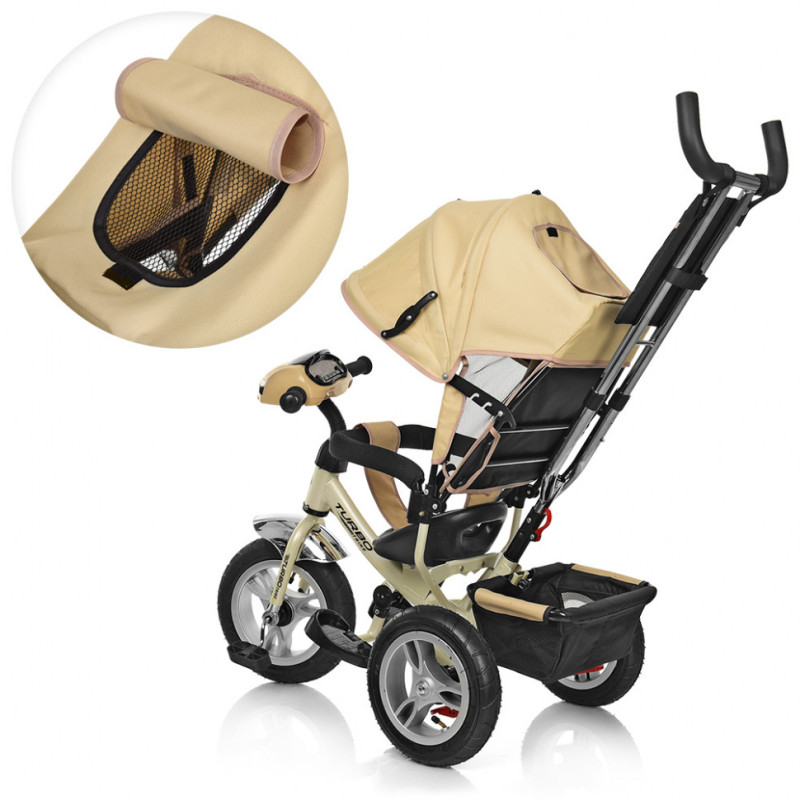 Дитячий триколісний велосипед M 3115-7HA з батьківською ручкою і навісом Дитячий триколісний велосипед M 3115-7HA з батьківською ручкою і навісом