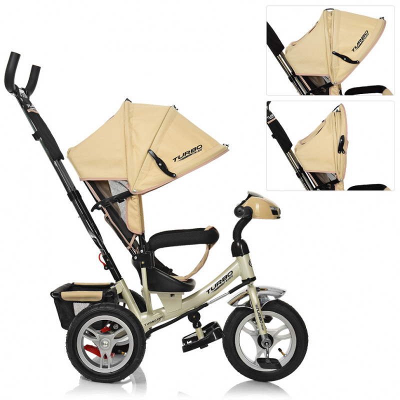 Дитячий триколісний велосипед M 3115-7HA з батьківською ручкою і навісом Дитячий триколісний велосипед M 3115-7HA з батьківською ручкою і навісом