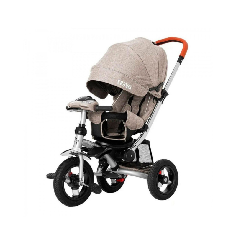 Трехколесный велосипед "TRAVEL" Tilly  T-387/1 Бежевый лен Трехколесный велосипед "TRAVEL" Tilly  T-387/1 Бежевый лен