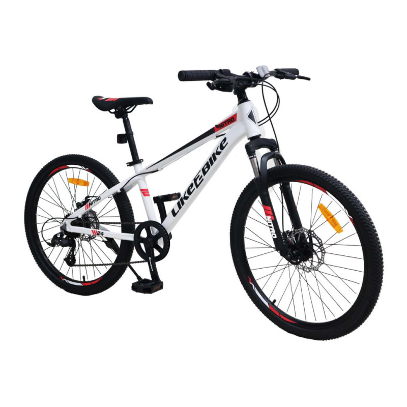 Велосипед підлітковий 2-х колісний 24" A212409 (RL7T) LIKE2BIKE Nitro, білий матовий
