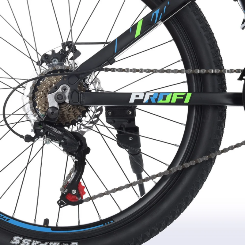 Велосипед "OPTIMAL" PROF1 G24OPTIMAL A24.4 24 д. Алюм.рама 13", SHIMANO 21SP, DB, FW TZ500, чорн-голуб