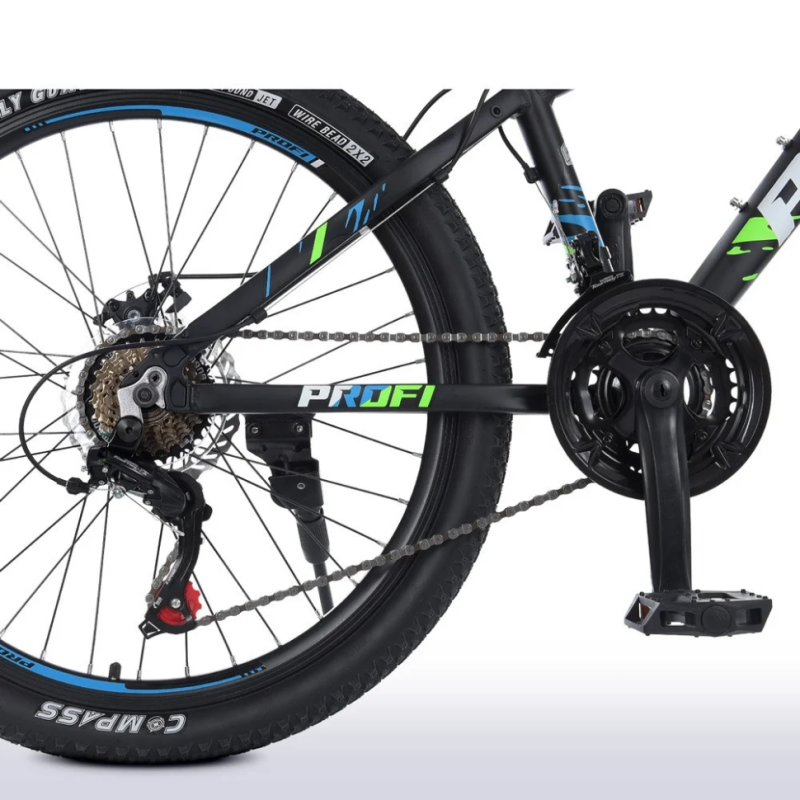 Велосипед "OPTIMAL" PROF1 G24OPTIMAL A24.4 24 д. Алюм.рама 13", SHIMANO 21SP, DB, FW TZ500, чорн-голуб