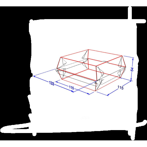 Упаковка для бургерів міді Темна клеєна (50шт/уп)