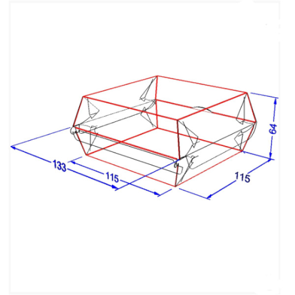 Упаковка для бургерів "Міді" темна