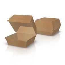 Упаковка для бургерів міді крафт клеєна ЕКО (50шт/уп)