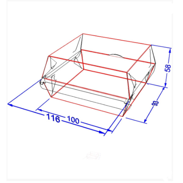 Упаковка для бургерів міні Біла (100шт/уп)