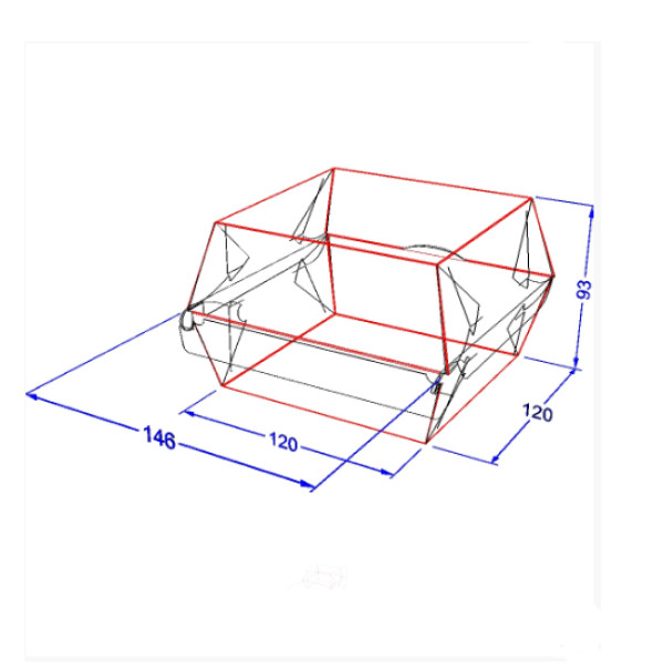 Упаковка для бургерів максі Біла (100шт/уп)