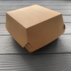 Коробка для бургера L 114х114х90 мм крафт/крафт (90 шт/уп)
