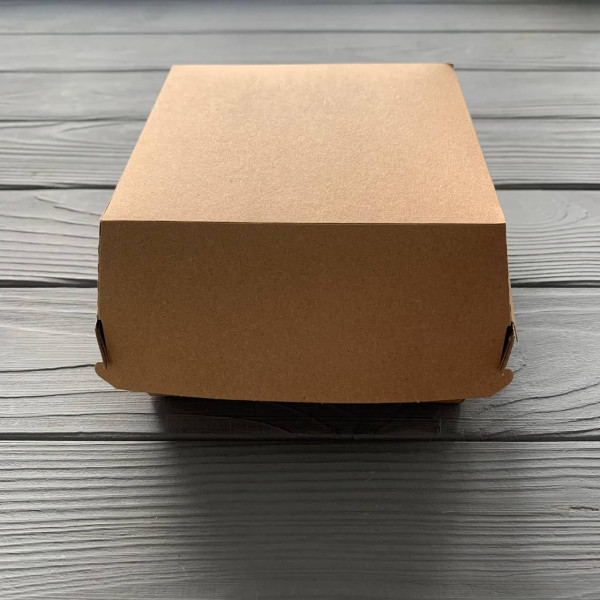 Коробка для бургера XL крафт/крафт 130*130*100 мм (100шт/уп|300шт/ящ)