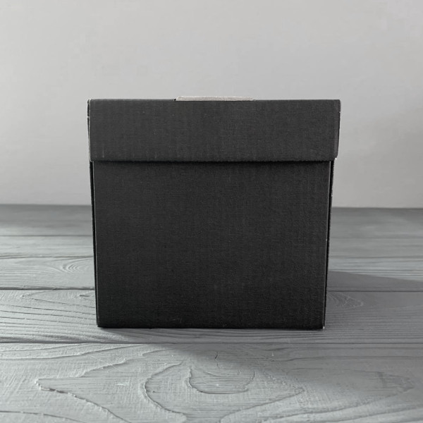 Бокс для бургера чорний 120х120х120 мм (від 10 шт)