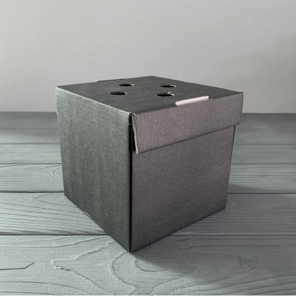 Бокс для бургера чорний 120х120х120 мм (від 10 шт)