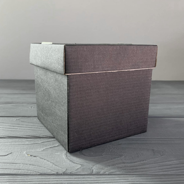 Бокс для бургера чорний 120х120х120 мм (від 10 шт)