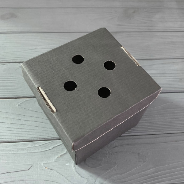 Бокс для бургера чорний 120х120х120 мм (від 10 шт)