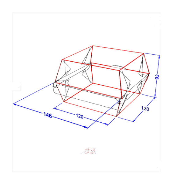 Упаковка для бургерів максі Темна клеєна (75шт/уп)