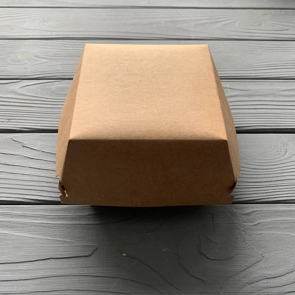 PL-Burger K-2 Упаковка для бургера крафт Средняя 110*110*80 (50шт/уп) Арт.PL-Burger K-2