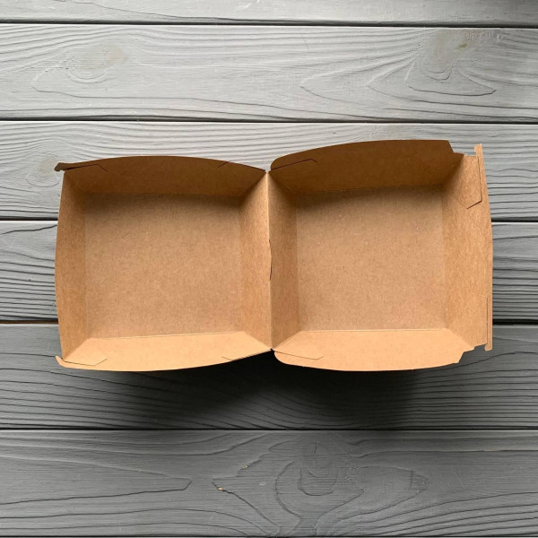 PL-Burger K-2 Упаковка для бургера крафт Средняя 110*110*80 (50шт/уп) Арт.PL-Burger K-2