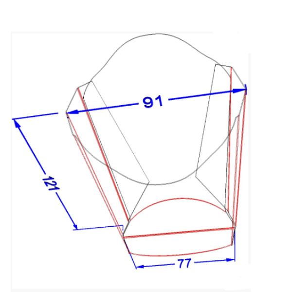 Упаковка для картоплі фрі Міді Крафт (50шт/уп)