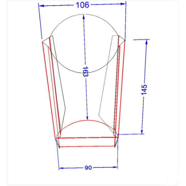 Упаковка для картоплі фрі Максі Біла (50шт/уп)