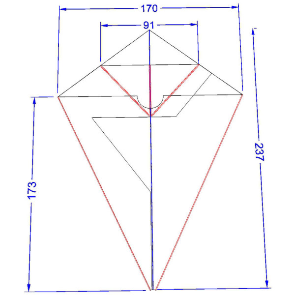 Конверт конусний (150 гр) білий