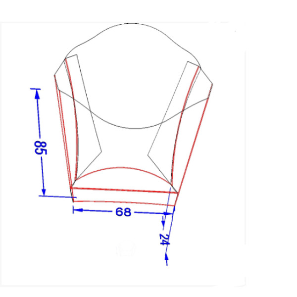 Упаковка для картоплі фрі Міні Темна (50шт/уп)