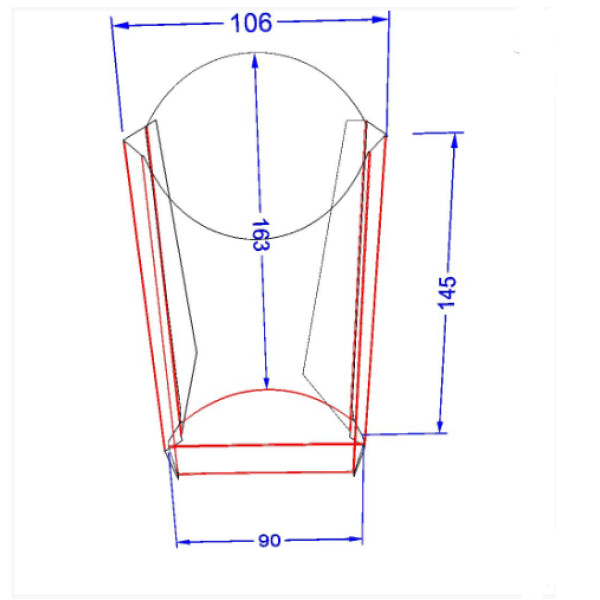 Упаковка для картоплі фрі "Максі" Темна
