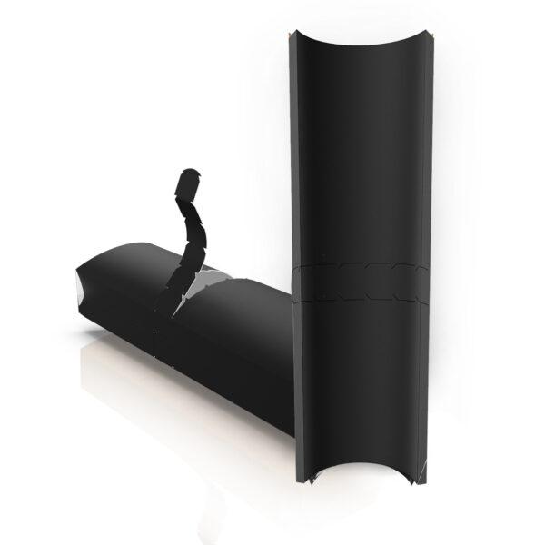 Картонна упаковка для шаурми, буріто. Чорна (50шт/уп)