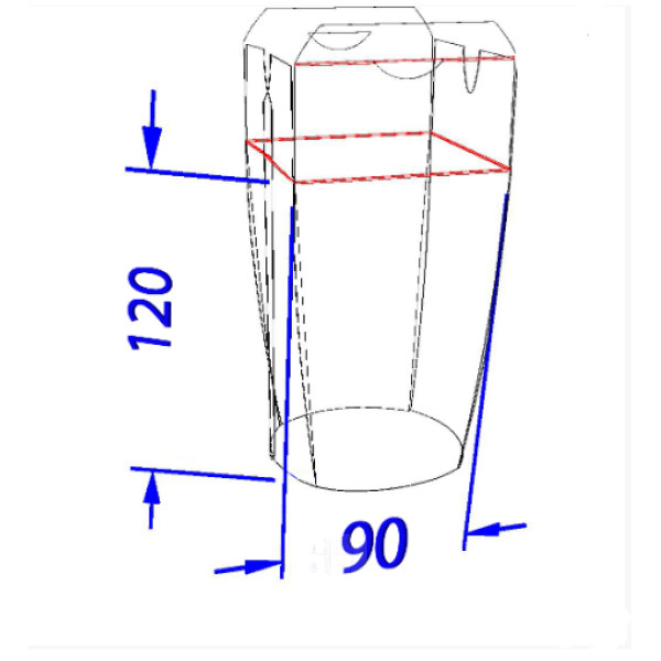 Коробка для локшини і салатів 900 мл. Біла