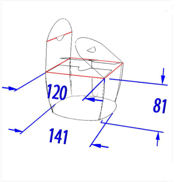 Коробка для локшини і салатів 1,2 л. Світла