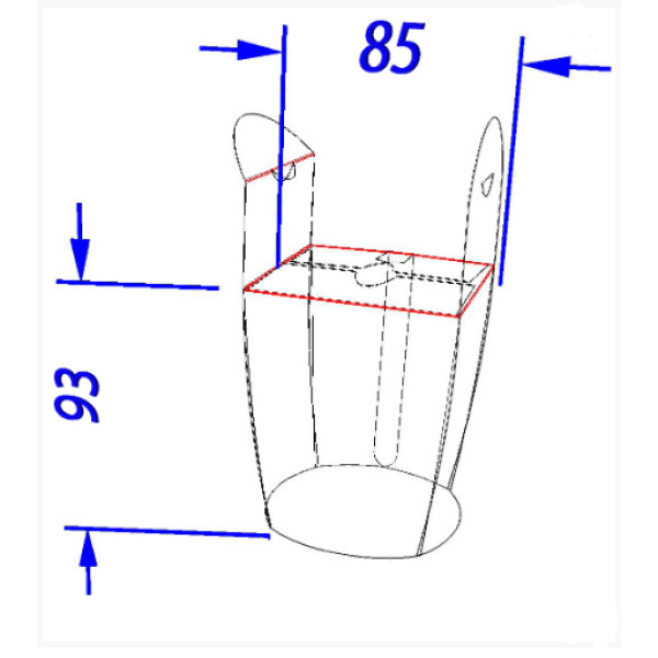 Коробка для локшини і салатів 600 мл. Крафт (50шт/уп)