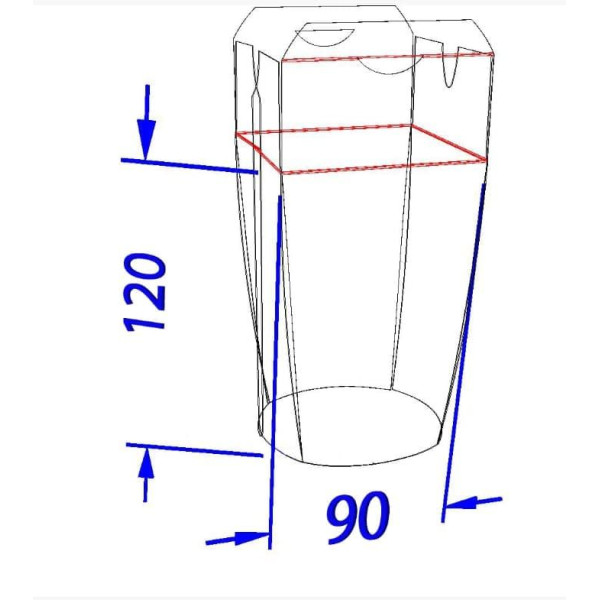 Коробка для локшини і салатів 900 мл. Чорна (50шт/уп)
