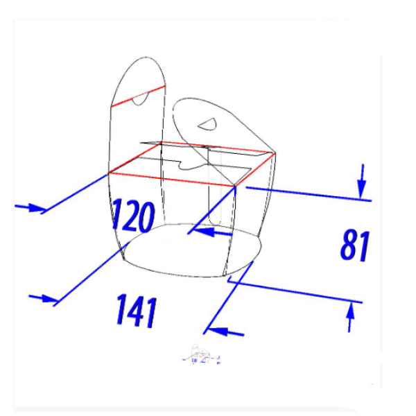 Коробка для локшини і салатів 1,2 л. Темна
