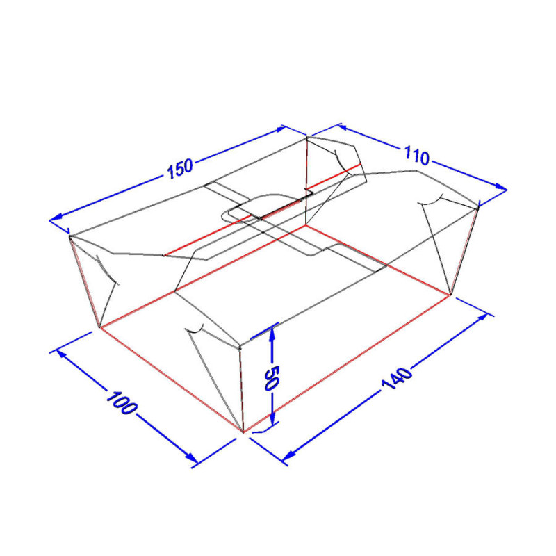 Ланч-бокс (салатник) 750 мл крафт