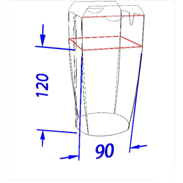 Коробка для локшини і салатів 900 мл. Темна