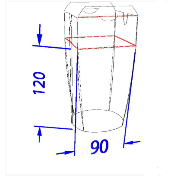 Коробка для локшини і салатів 900 мл. Світла