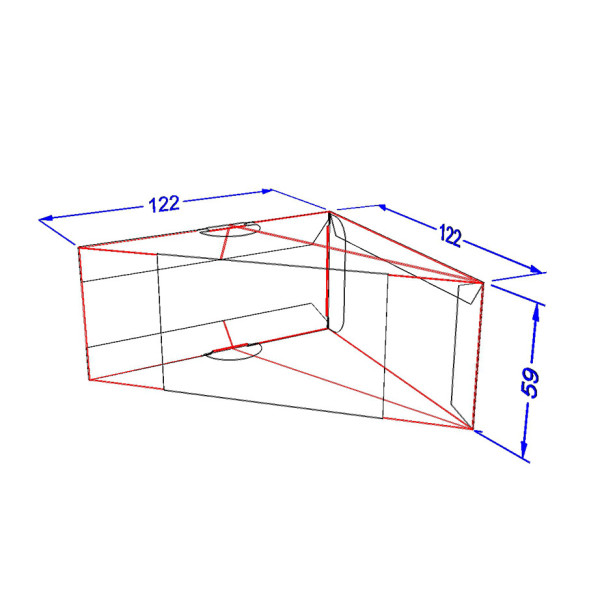 Картонна упаковка для сендвічів біла